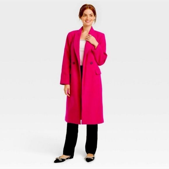 Women's Essential Wool Overcoat Jacket - Picture 1 of 4